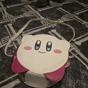 White and Pink Character Crossbody Bag